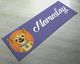 Purple Printed Namaslay Dog Yoga Mat - Customized Yoga gifts for him/her - Thick & tear proof material - Green Yoga Mat