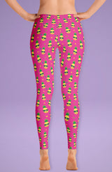 Free Shipping Worldwide! Pink Pineapple Leggings - Cute Pineapple Clothing