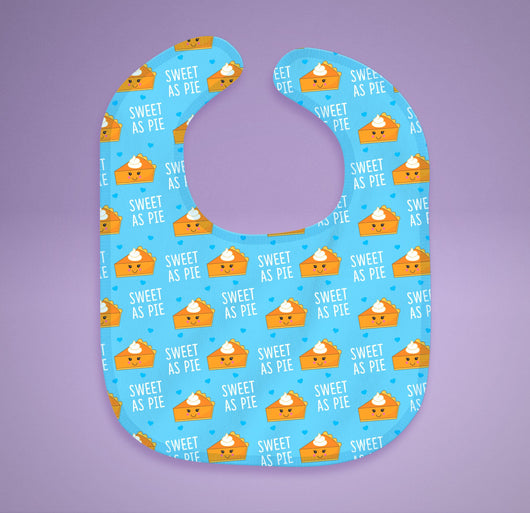 Free Shipping! Sweet As Pie Baby Bib - Cotton Baby Bib [Gift Idea / Fun Present] Pumpkin Pie Baby Gifts