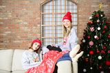 Holiday Print Cozy Blanket - Fleece Blanket - Warm Wishes  - [Small / Medium / Large]