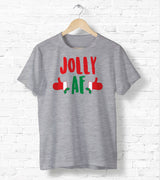 Jolly AF Snowman Tee - Ugly Christmas Shirt - Holiday Tee Shirt - Cute Holiday Tee