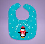 Free Shipping! Oh Baby! It's Cold Outside Bib - Cotton Baby Bib [Gift Idea / Fun Present] Holiday Baby Gifts