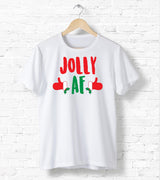 Jolly AF Snowman Tee - Ugly Christmas Shirt - Holiday Tee Shirt - Cute Holiday Tee