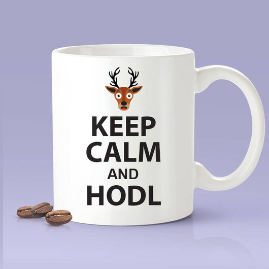 Keep Calm And HODL - Bitcoin Mug Blockchain Coffee Mug - Crypto Mug - Funny Bitcoin Mug - Keep Calm And HODL Mug - Deer