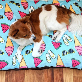 Summer Themed Dog Bed Pillow - Cute Dog Cushion For Your Favorite Pup