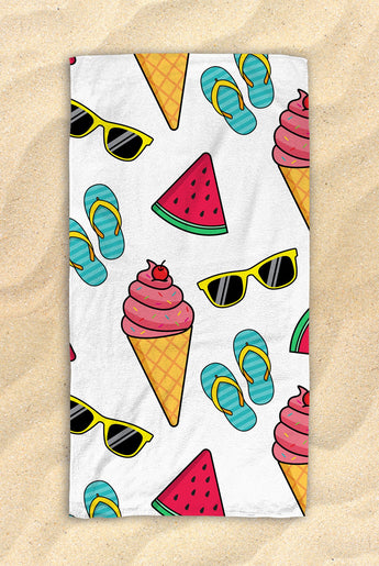 Free Shipping Worldwide - Summer Themed Beach Towel -  Cute Watermelon Towel  - Hit The Beach In Style / Pool Party Gifts 30”x60”