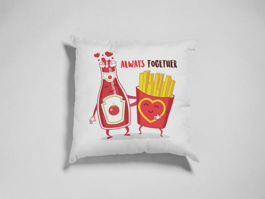 Ketchup & Fries Decorative Pillow - Cute Love Pillow