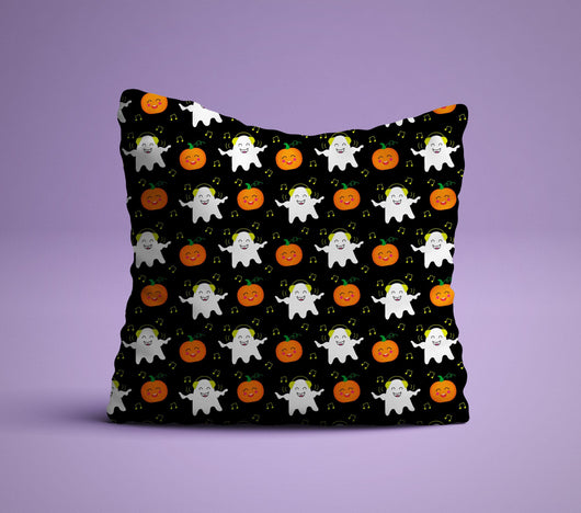 Ghost & Pumpkin Pillow - Halloween Decor Pillow - Perfect For Pumpkin Spice  Lovers - Cute Decorative Pillow 18x18 inches
