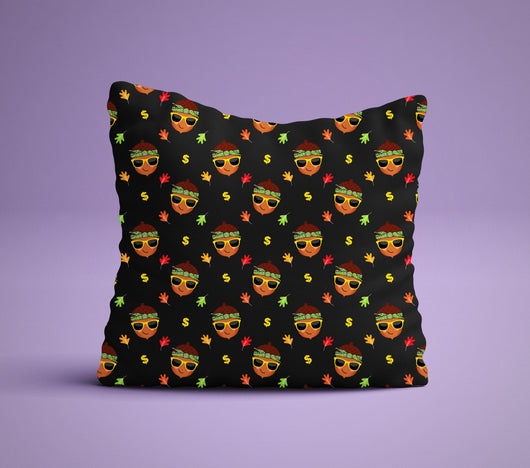 Thug Acorn Pillow- Fall Decor Pillow - Perfect For Pumpkin Spice  Lovers - Cute Decorative Pillow 18x18 inches