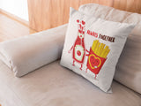 Ketchup & Fries Decorative Pillow - Cute Love Pillow