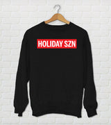 Holiday SZN - Fake Supreme - Supreme Parody Sweater-  Christmas Holiday Sweater - Ugly Sweater Party Design - Holiday Season