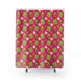 Pink Avocado Shower Curtain [Gift Idea / Fun Present] Bathtub Curtain - Avocado Shower Curtain