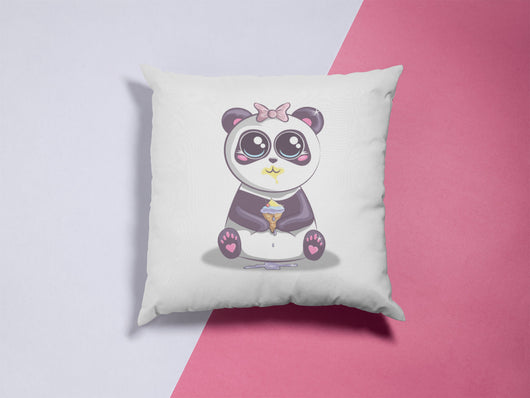 Cute Panda Pillow With Ice Cream - Cute Pillow For Kids