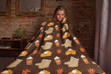 Fall Print Pumpkin Spice Blanket - Fleece Blanket - Cute Gift For Pumpkin Spice Lovers  - [Small / Medium / Large]