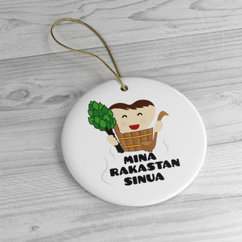 I Love You - Finland Christmas Ornament - Minä rakastan sinua- Finnish Love Mug