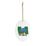Nigerian - Holiday Ornament For Christmas Tree - Ceramic Ornament - Nigeria Ornament