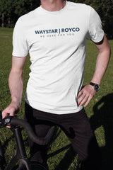 Waystar Royco Merch Succession Tee-  Succession Parody White Tee - Waystar Royco, We Here For You Tee-Shir