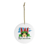 I Love You Holiday Ceramic Tree Ornament - Azerbaijani Gift Idea  - Azerbaijan
