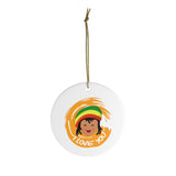 Jamaica - Holiday Ornament For Christmas Tree - Ceramic Ornament - Jamaican I Love You Ornament