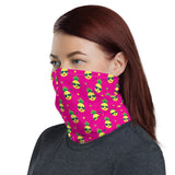 Washable & Reusable Cloth Neck Gaiter Face Shield - Pineapple Toast Print - Face Mask