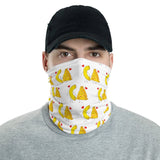 Washable & Reusable Cute Macaroni and Cheese Print - Gaiter Face Shield - Face Mask
