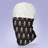 Washable & Reusable Skull and Bones Skeleton  - Gaiter Face Shield - Face Mask