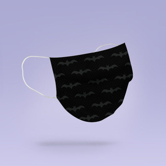 Washable & Reusable Black Bat Design Face Mask Cover