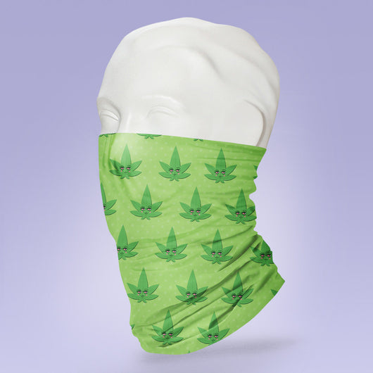 Washable & Reusable Weed Marijuana Leaf Face Mask - Face Shield - Face Mask