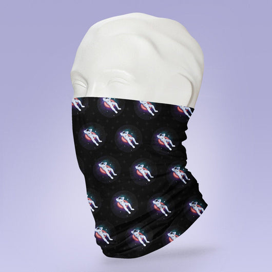 Washable & Reusable Astronaut In Space Mask - Gaiter Face Shield - Face Mask - Face Buff - Snood - Face Gator