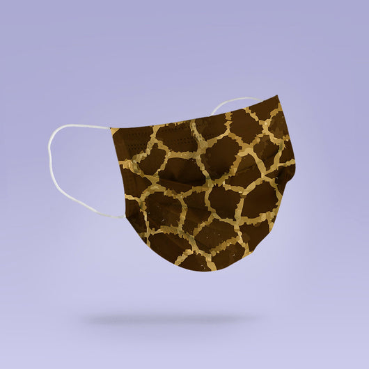 REUSABLE FACE MASK - Soft, Cloth, Giraffe Design, Washable, Re-Usable - Adult Mouth Cover -  Giraffe Face Mask