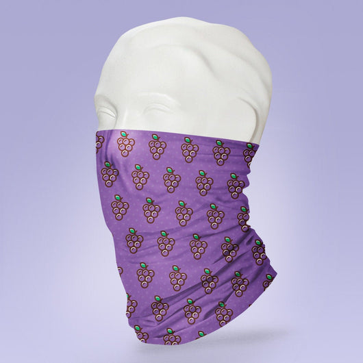 Washable & Reusable Purple Grape Face Mask - Face Shield - Face Mask