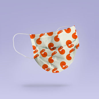 REUSABLE FACE MASK -  Soft, Cloth, Anti-Dust, Washable, Re-Usable, Squirrel Print Adult Mouth Cover - Squirrel Face Mask