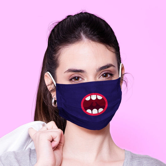 Washable & Reusable Funny Halloween Monster Face Mask Emoji Mouth Mask - Kawaii Face Mask -  Mask Cover - Funny Masks - Funny Face Mask