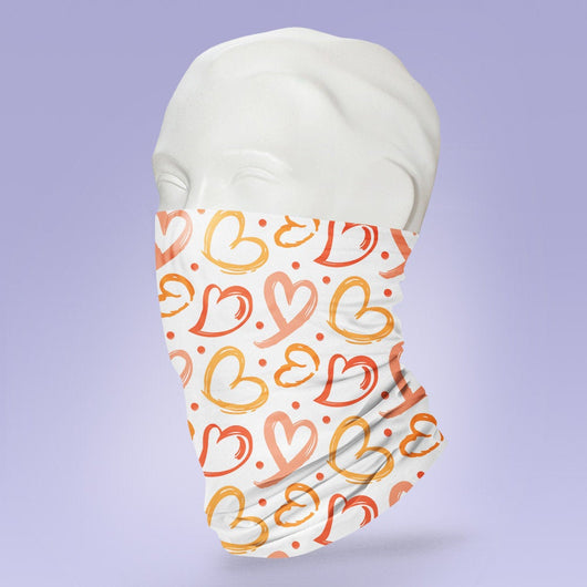 Washable & Reusable Heart Pattern - Stylish Face Mask - Face Shield - Cute Face Mask