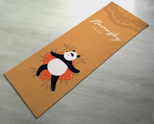 Namastay Free Unicorn Yoga Mat - Fitness Mat - Panda Cute Unicorn Mat - Non-Slip Yoga Mat - Orange