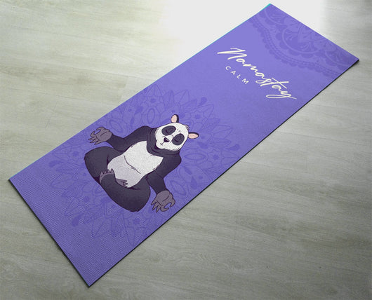 Namastay Calm Funny Panda Yoga Mat - Fitness Mat - Cute Purple Panda - Yoga  Mat - Non-Slip Yoga Mat