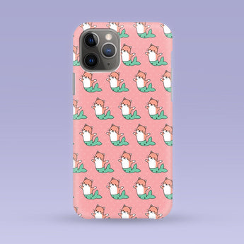 Pink Mermaid Cat iPhone Case - Multiple Case Sizes Available -Mermaid Phone Cover, Mermaid Cat iPhone Case