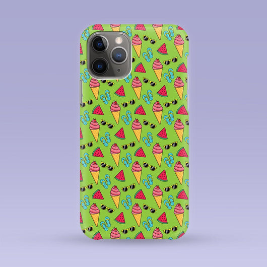 Green Ice Cream Summer Themed iPhone Case - Multiple Case Sizes Available - Summer Phone Cover, Durable iPhone Case -Ice cream iPhone Case