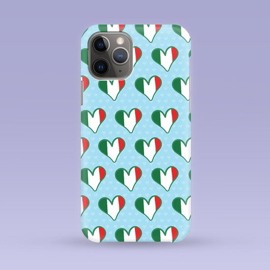 Italian Hearts iPhone Case - Multiple Case Sizes Available - Italy Phone Cover,  Italian iPhone Case