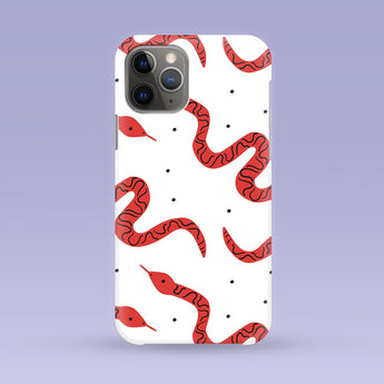 Red Snake iPhone Case - Multiple Case Sizes Available - Snake Phone Cover - Snake iPhone Case