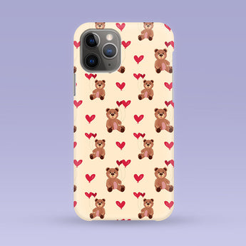 Cute Teddy Bear iPhone Case - Multiple Case Sizes Available - Teddy Bear Phone Cover - Teddy Bear iPhone Case