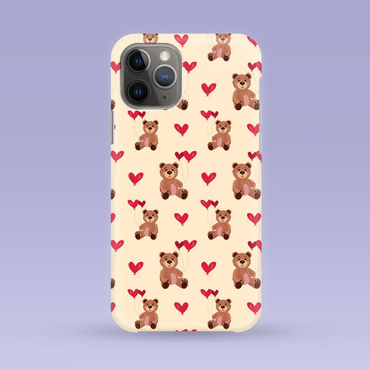 Cute Teddy Bear iPhone Case - Multiple Case Sizes Available - Teddy Bear Phone Cover - Teddy Bear iPhone Case