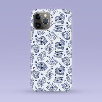 White and Blue Crystal Eyes iPhone Case - Multiple Case Sizes Available - Crystal Phone Cover -Crystal iPhone Case