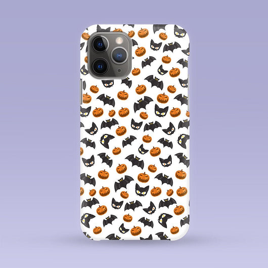 Halloween Bats and Cats iPhone Case - Multiple Case Sizes Available -Halloween Bats and Cats iPhone Cover - Halloween Black Cat iPhone Case