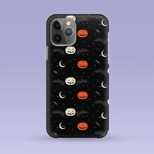 Pumpkin & Moon iPhone Case - Multiple Case Sizes Available -Pumpkin and Moon iPhone Cover - Halloween Phone Case