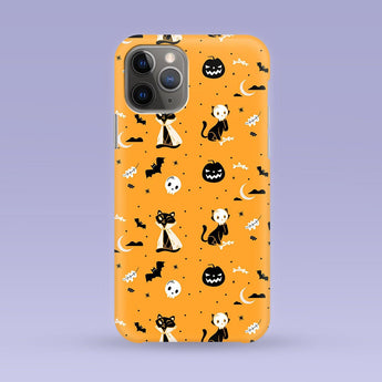Ghost and Cat iPhone Case - Multiple Case Sizes Available -Pumpkin and Cat iPhone Cover - Halloween Phone Case - Gothic Horror