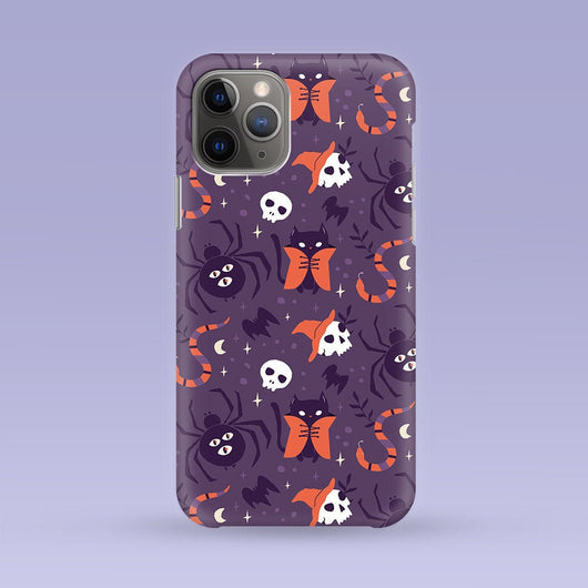 Halloween Skulls and Spiders Candy iPhone Case - Multiple Case Sizes Available -Halloween Spiders Cover - Halloween Spiders iPhone Case